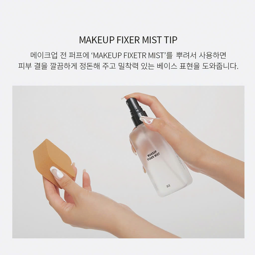Xịt khoáng khóa nền Chai Xịt 3CE Giữ Lớp Trang Điểm Bền Màu 100ml | Official Store Face Make up Cosmetic