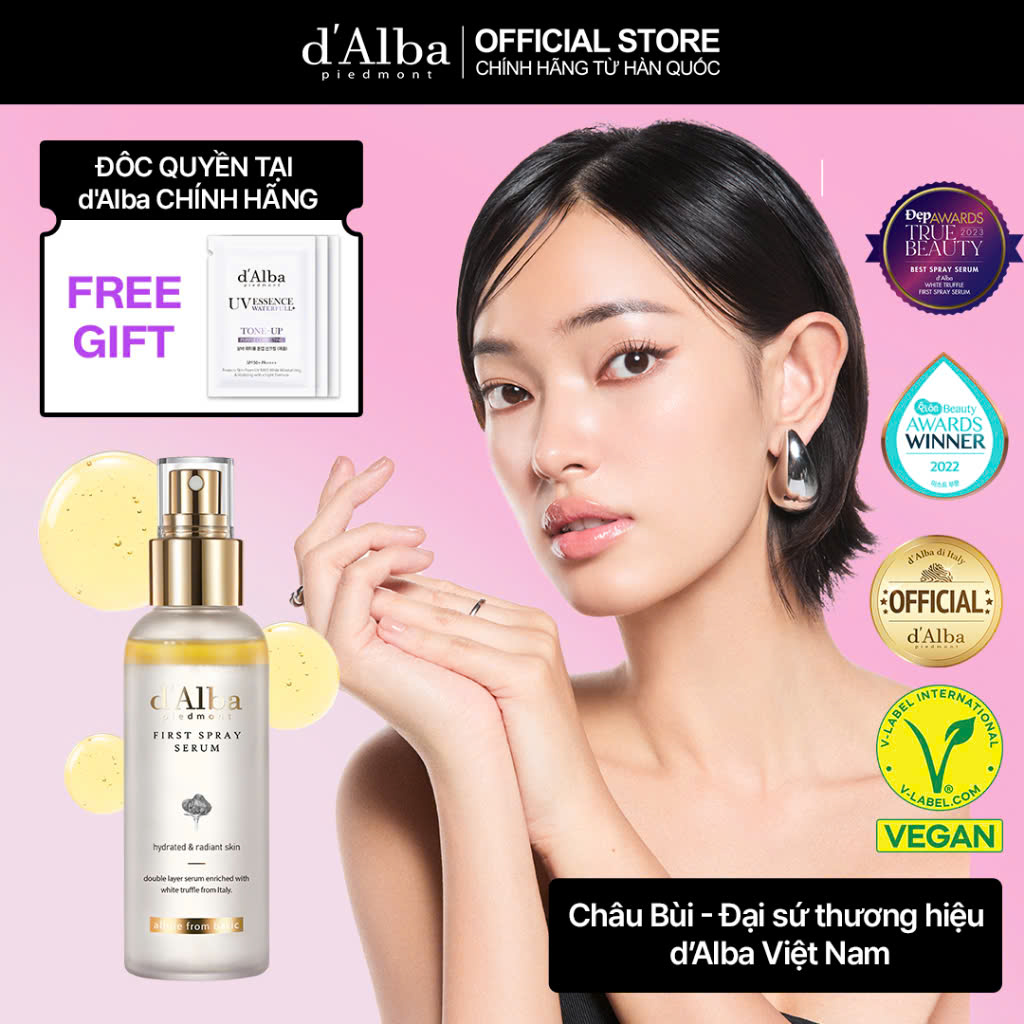 Serum dạng xịt khoáng căng bóng da First Spray Serum 100ml - Mist Serum thương hiệu d'Alba