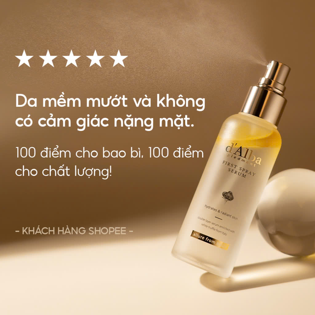 Serum dạng xịt khoáng căng bóng da First Spray Serum 100ml - Mist Serum thương hiệu d'Alba