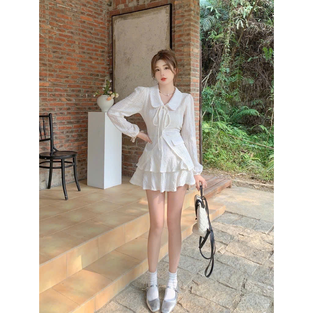 SET ÁO SƠ MI CỔ BÈO THƯƠNG HIỆU ANYISHANG