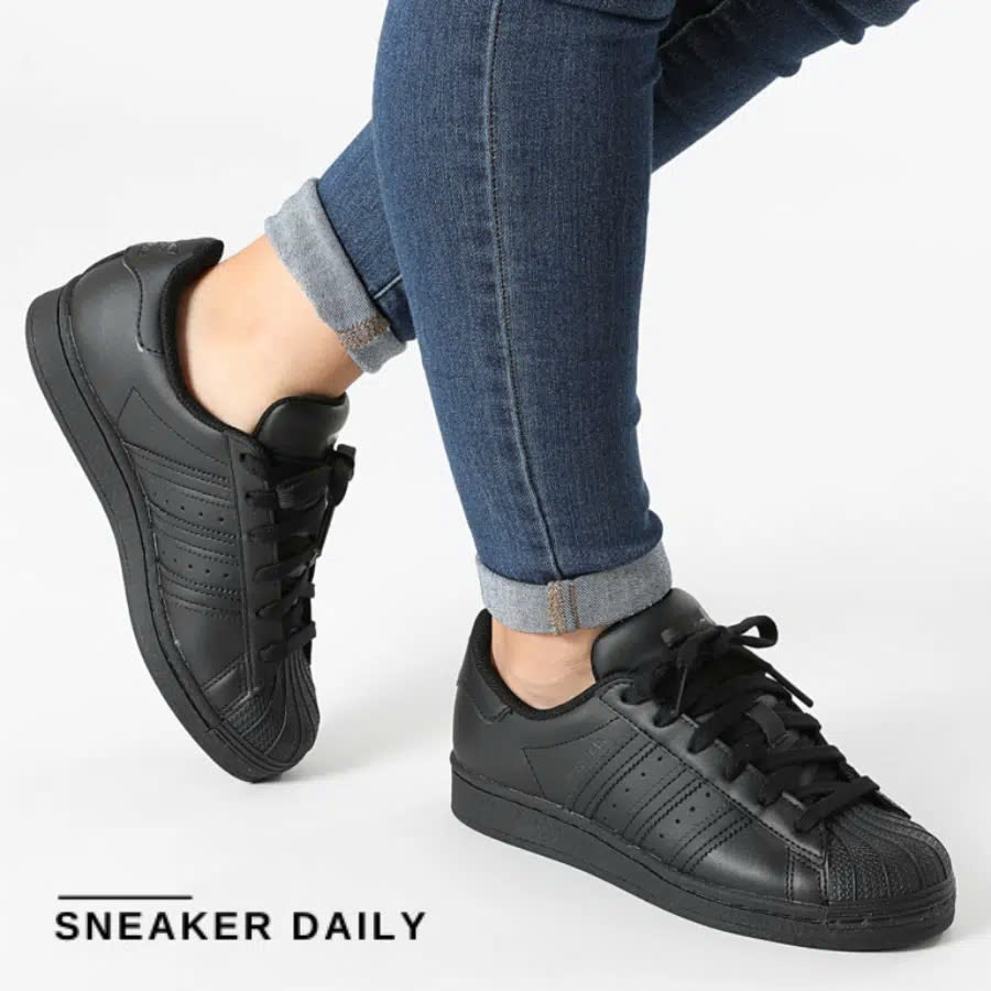 Giày Adidas Superstar J ‘Triple Black’ FU7713 (Đen - 36 2/3)