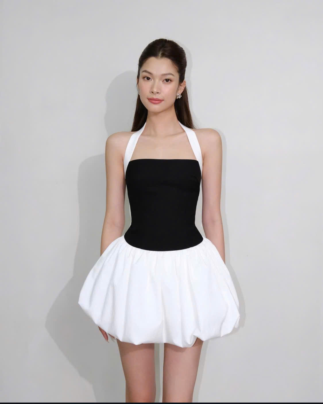Đầm Liscy Bubble Mini Balck & White thương hiệu ITSCICICO
