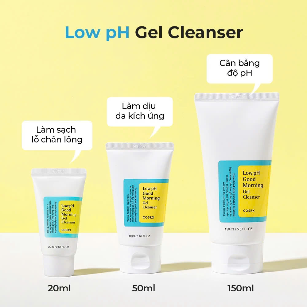 Gel rửa mặt Cosrx Good Morning 50ml chiết xuất trà xanh độ ph thấp