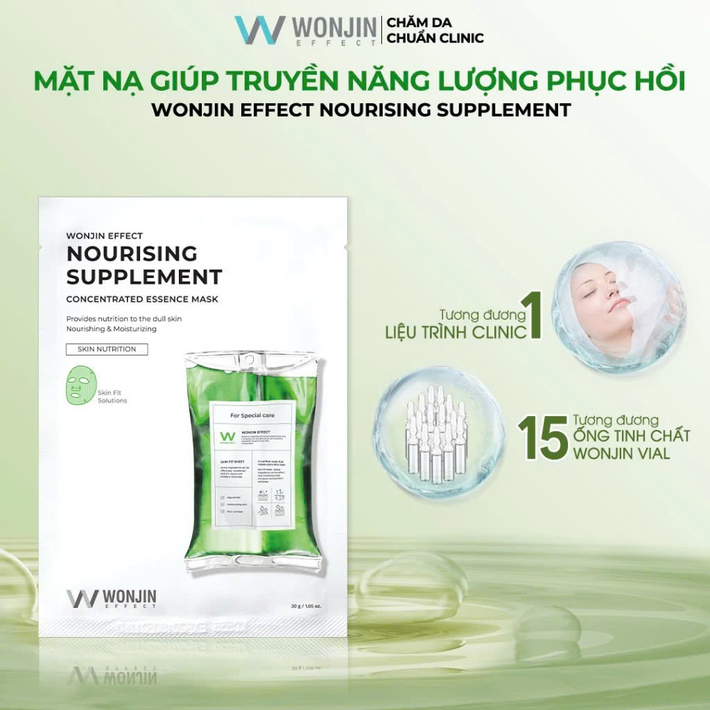 Combo 5 Mặt Nạ Phục Hồi Chuyên Sâu WonJin Effect Nourising Supplement Mask 30g/miếng