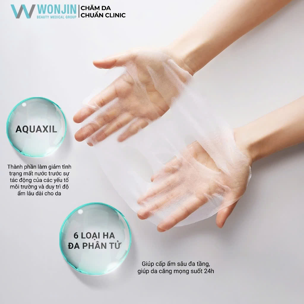 Combo 5 Mặt Nạ Truyền HA Cấp Ẩm Chuyên Sâu WonJin Effect Hydro Rise Hyaluronic Mask