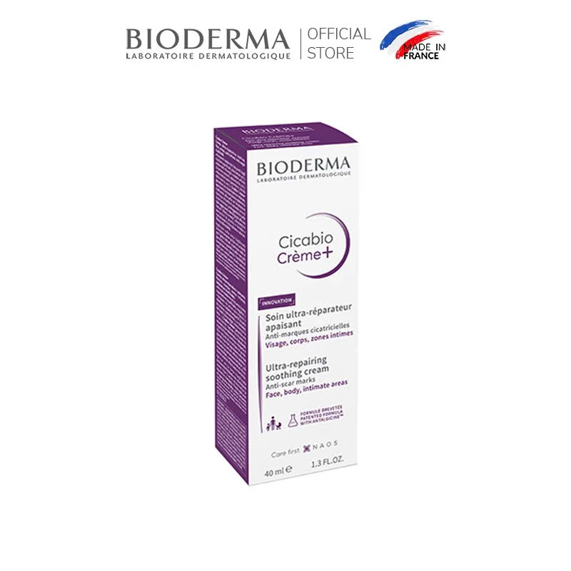 Kem phục hồi da tổn thương và ngăn ngừa sẹo Bioderma Cicabio Crème+ 40ml
