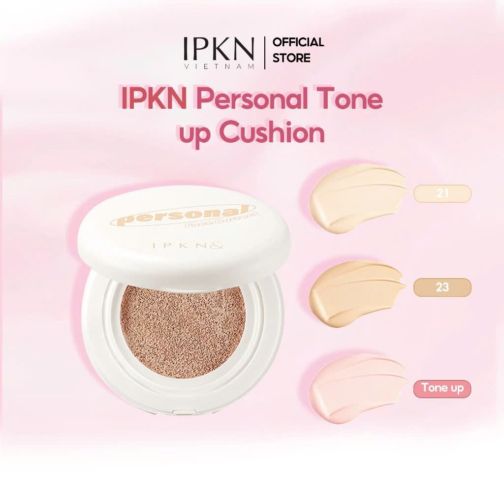 Cushion Kiềm Dầu, Nâng Tone IPKN Personnal Tone Cover /15g