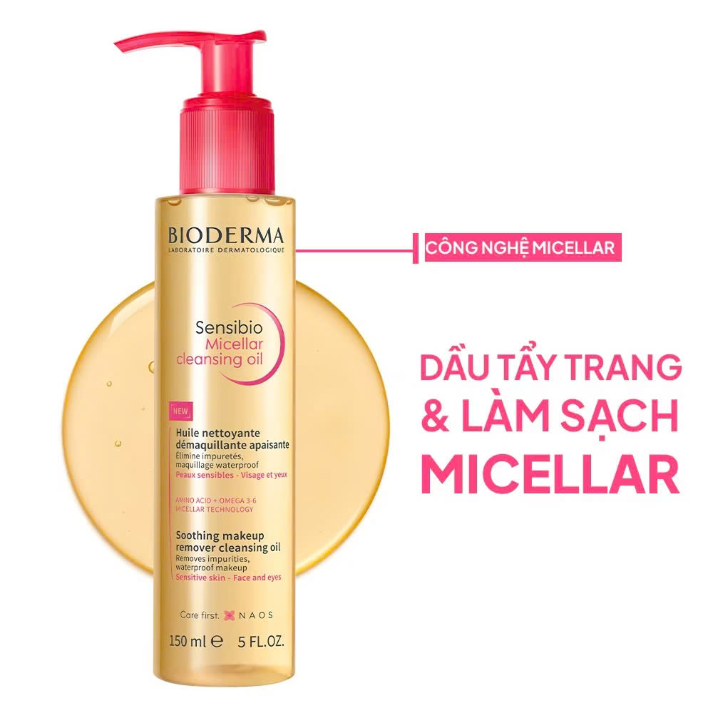 BIODERMA Dầu Tẩy Trang Bioderma Sensibio Micellar Cleansing Oil 150ml