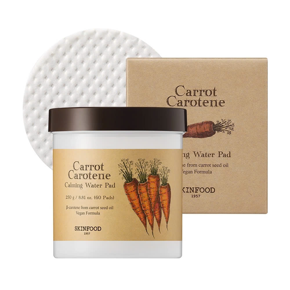 Toner Pad Skinfood Dưỡng Ẩm Làm Dịu Da Carrot Carotene Calming Water Pad 250g