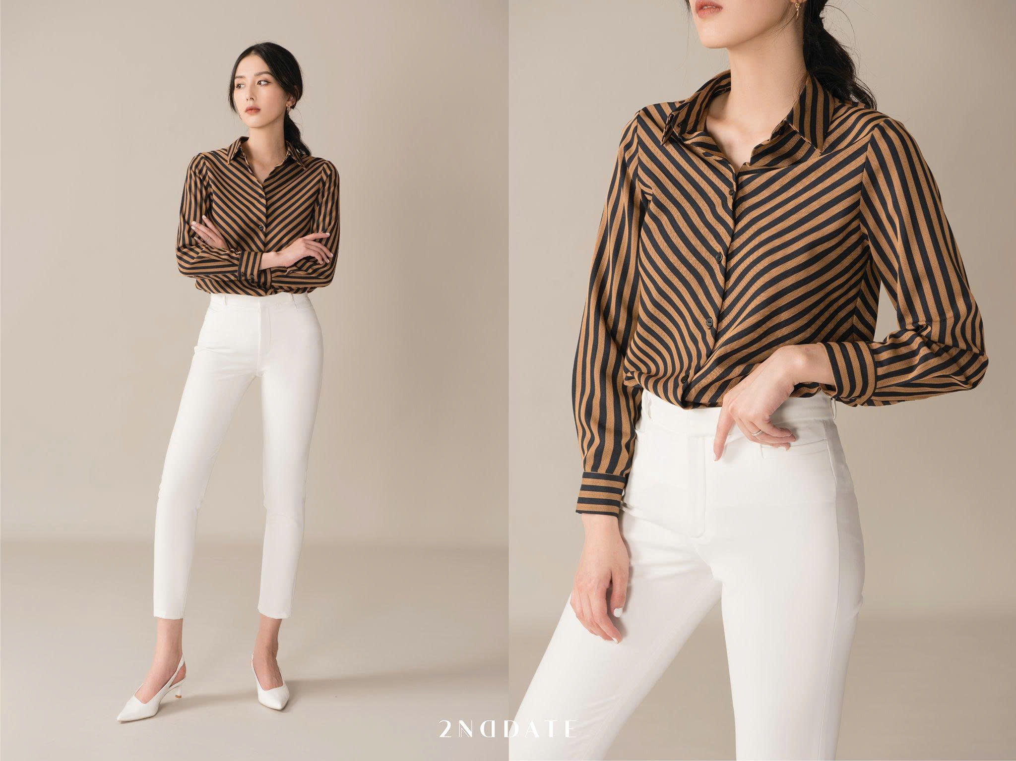 Áo Sơ Mi Kẻ Sọc Thương Hiệu 2ND DATE