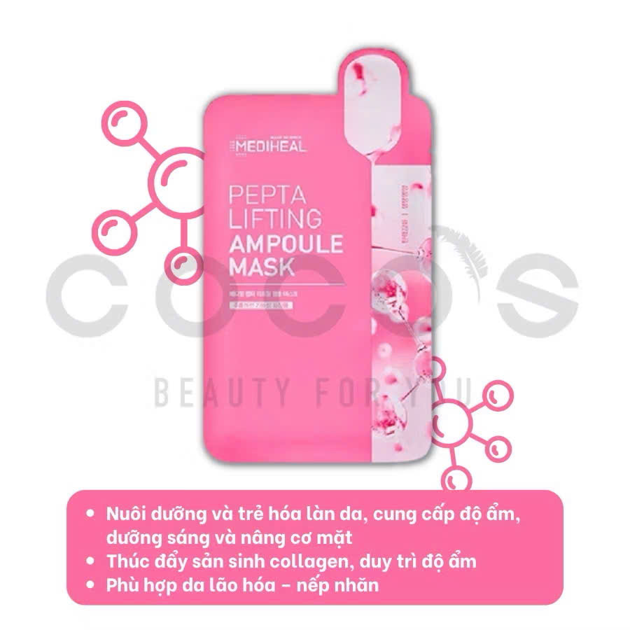 Mặt nạ giấy cấp ẩm, dưỡng trắng, làm dịu da, loại bỏ bã nhờn và cung cấp dưỡng chất cho da Mediheal Mask