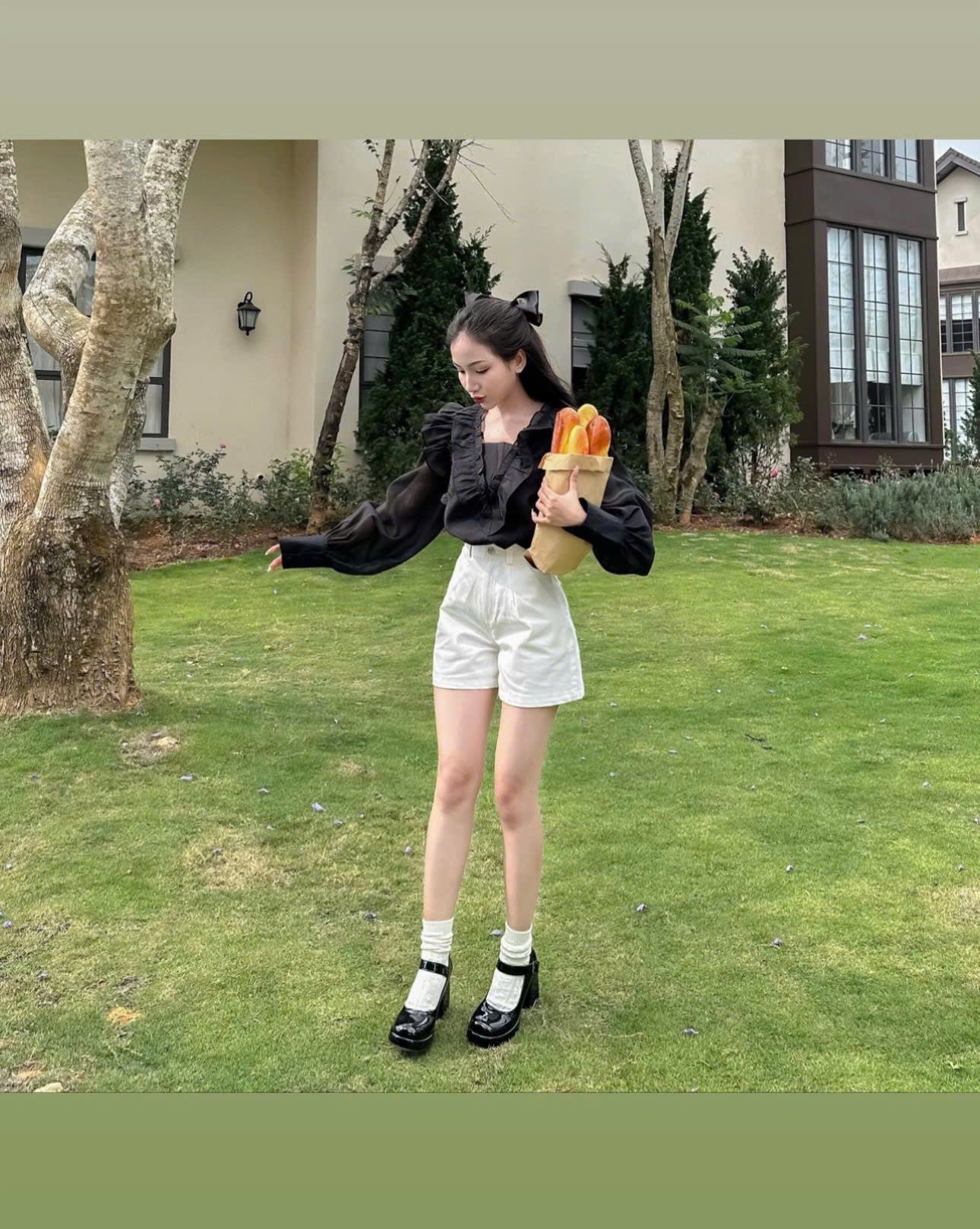 Áo Tay Dài Cổ Bèo Thương Hiệu EllyClothing