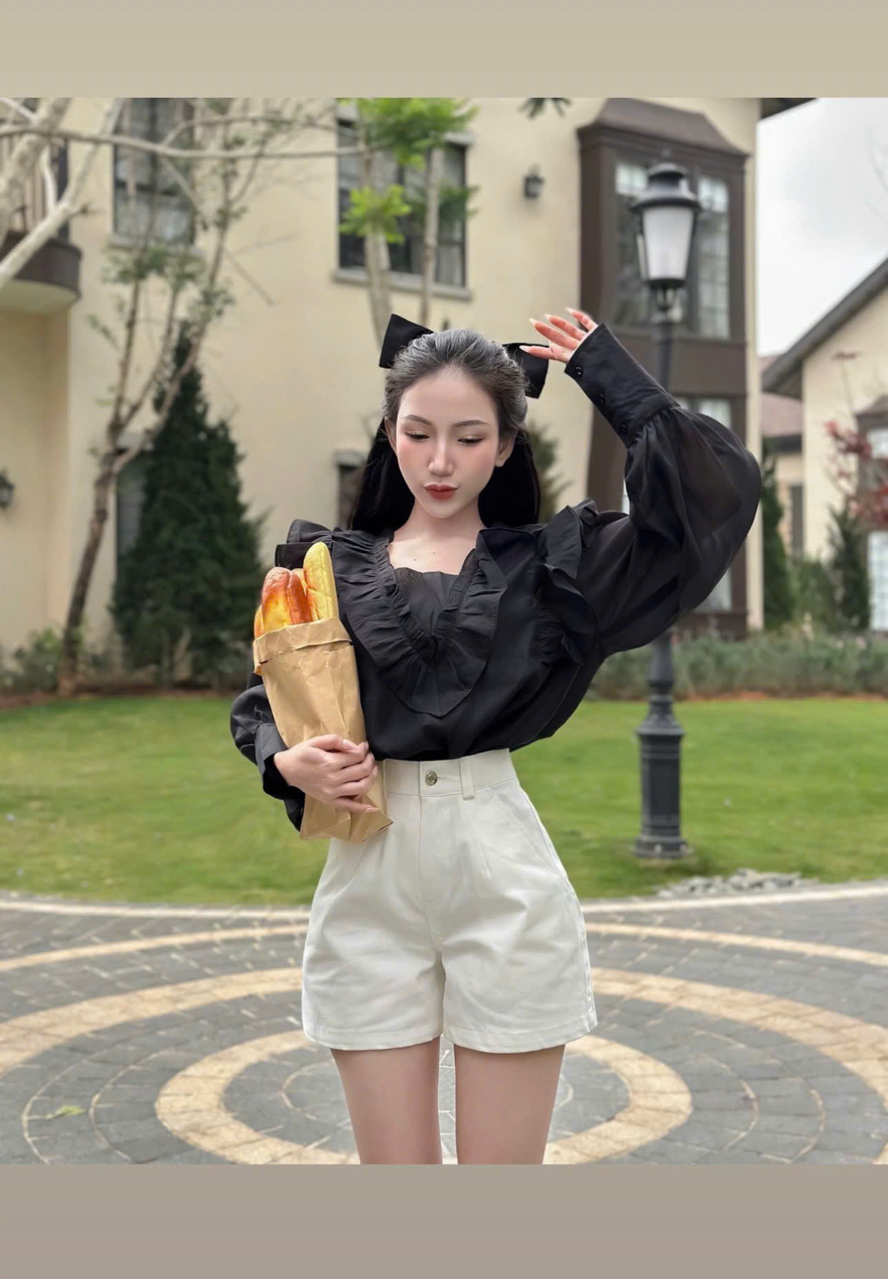 Áo Tay Dài Cổ Bèo Thương Hiệu EllyClothing