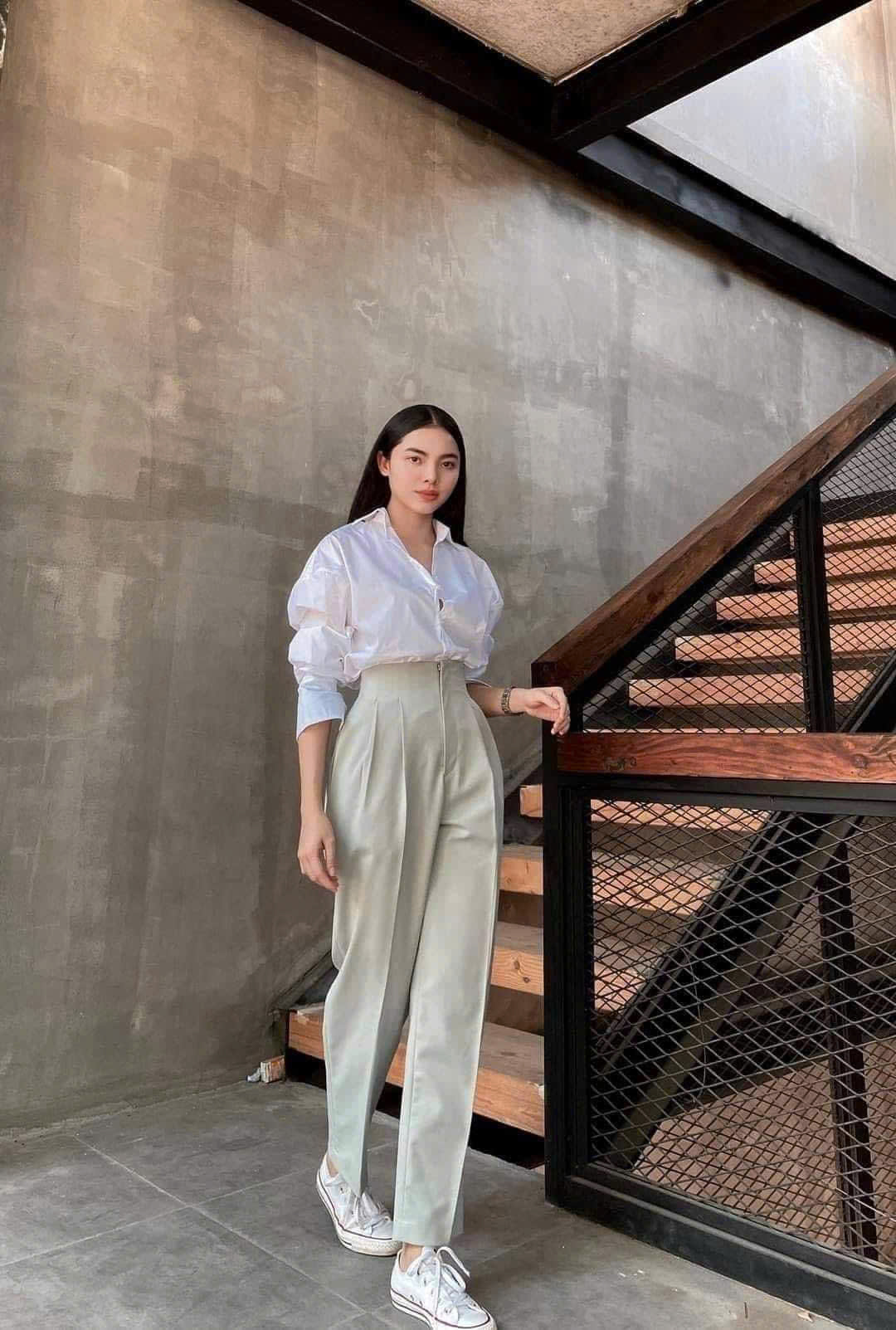 Quần Tây Thương Hiệu LESPOIR ( Mẫu tham khảo form quần màu be)