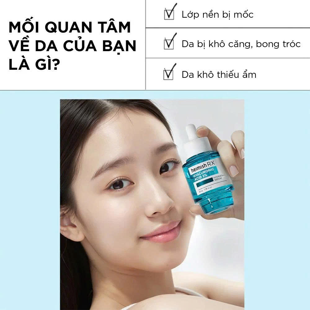 Tinh chất dưỡng ẩm heimish RX HYALURONIC ACID 2% HYDRATING SERUM