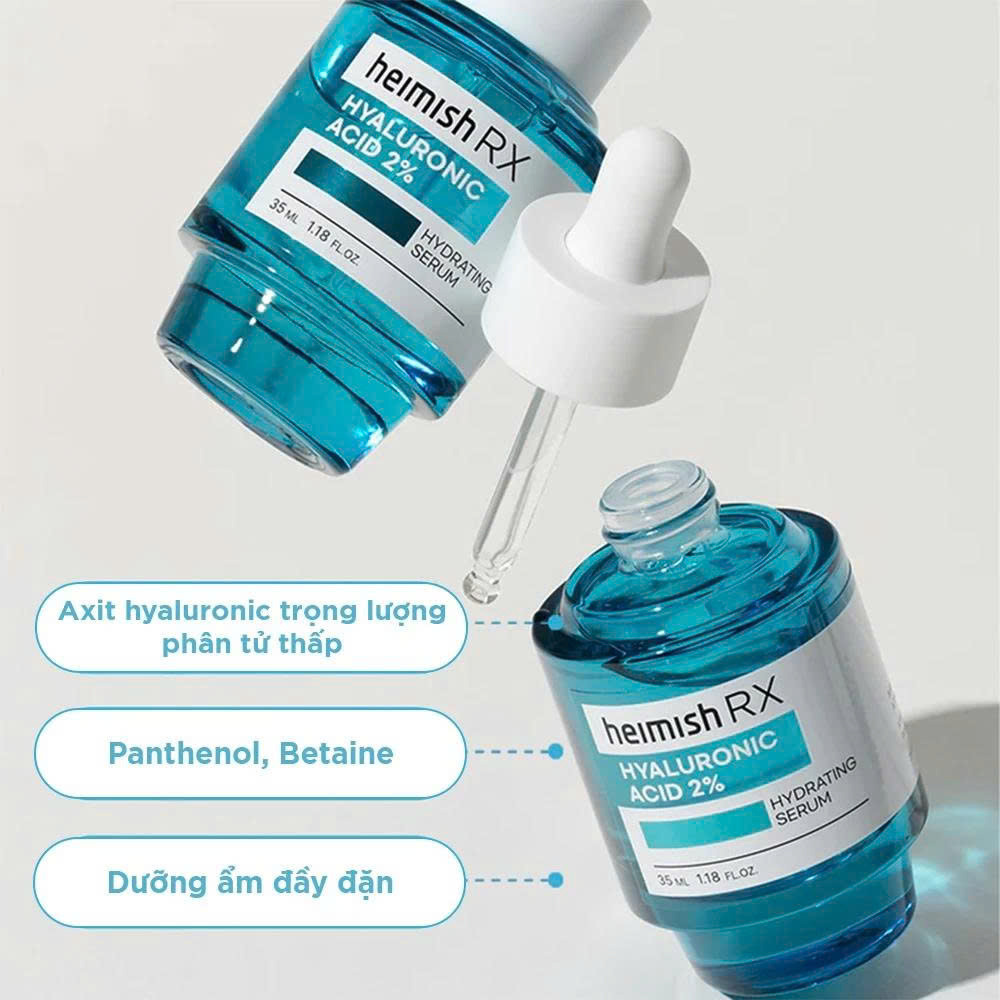 Tinh chất dưỡng ẩm heimish RX HYALURONIC ACID 2% HYDRATING SERUM