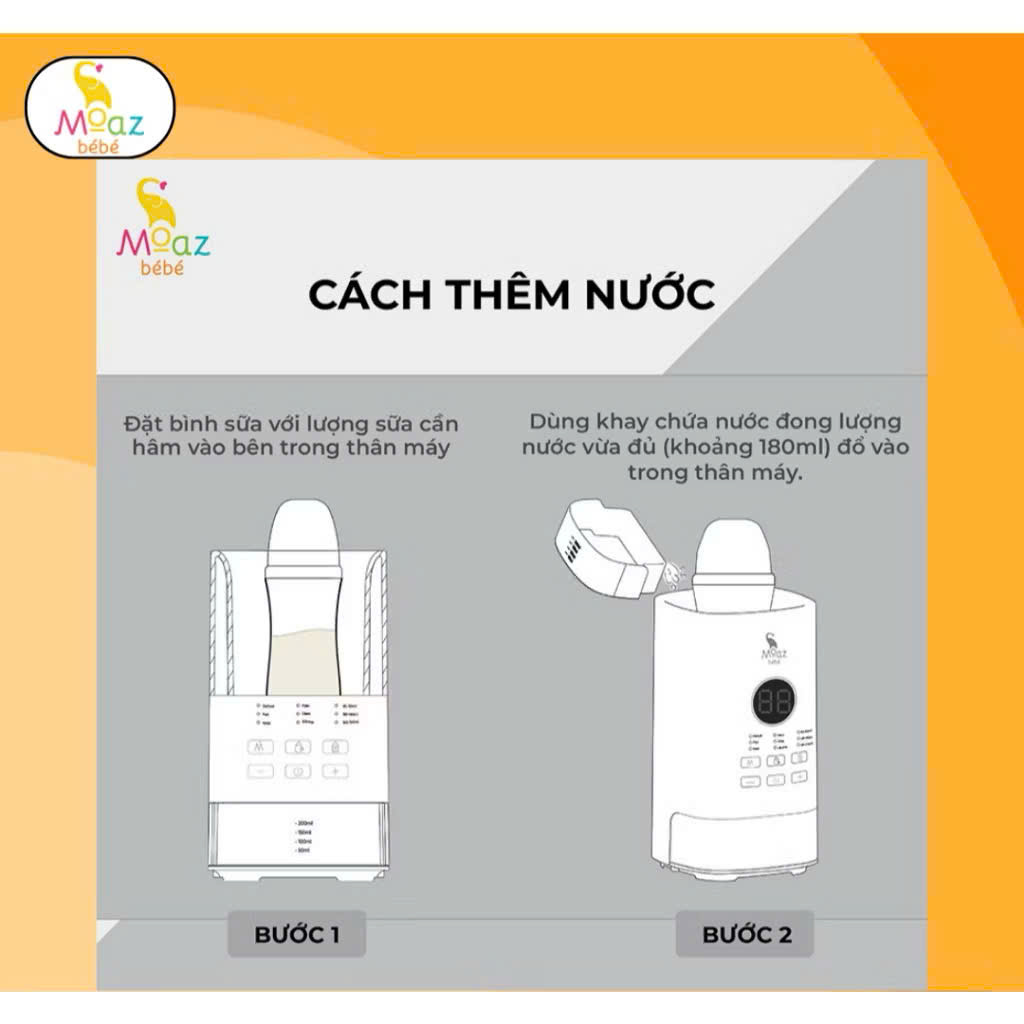 Máy Hâm Sữa Thông Minh Siêu Tốc Moaz BéBé MB033