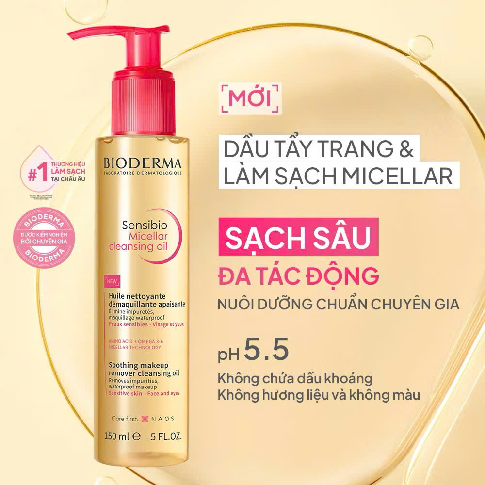 Dầu Tẩy Trang Bioderma Sensibio Micellar Cleansing Oil