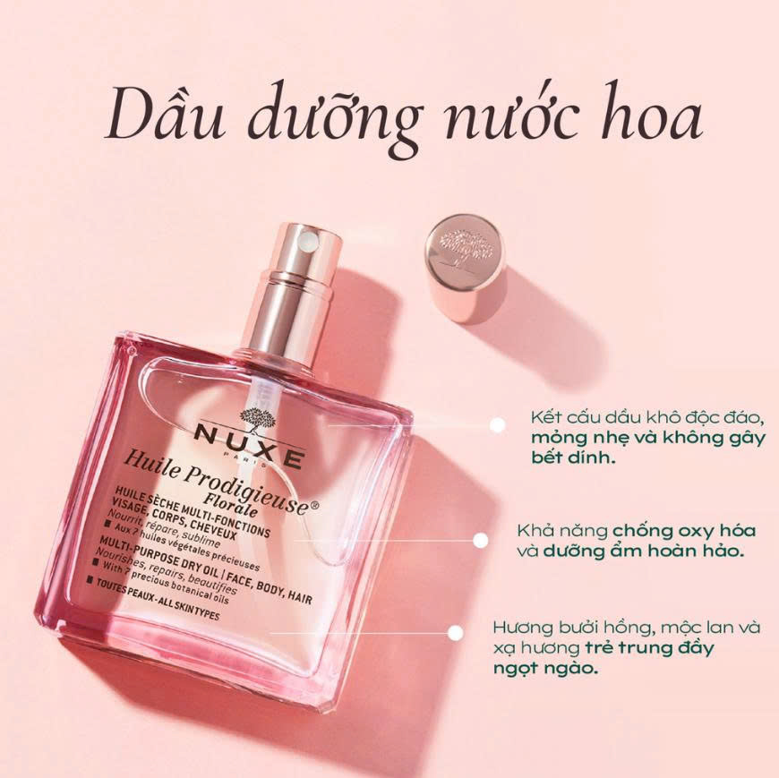 Dầu Dưỡng Nuxe Huile Prodigieuse Or Florale 50ml (Không hộp)