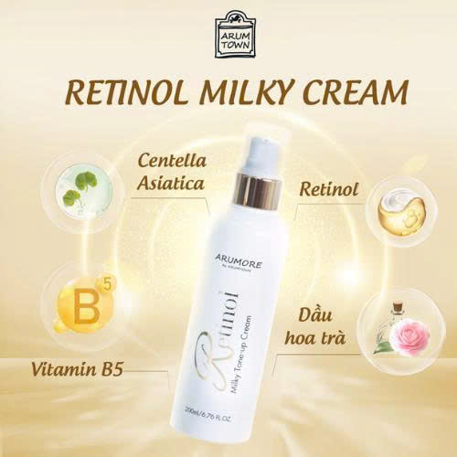 Kem Ủ Trắng Body Arumore Retinol Milky Tone-up Cream 200ml