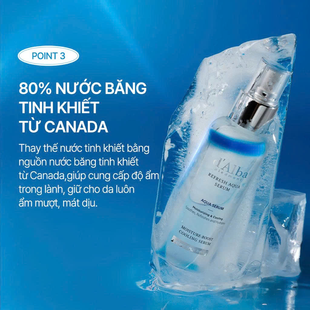 Serum dạng xịt cấp ẩm, làm mát da d'Alba Refresh Aqua Serum 100ml