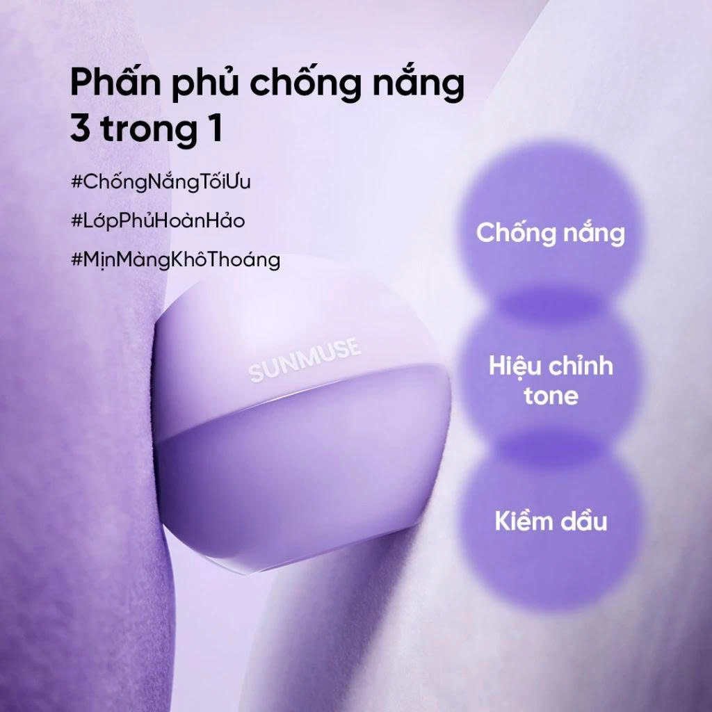 Phấn phủ chống nắng BEPLAIN SUNMUSE hiệu chỉnh làn da, kiềm dầu & làm mịn lỗ chân lông SPF 45+ PA+++ Oil Cut Sun Powder