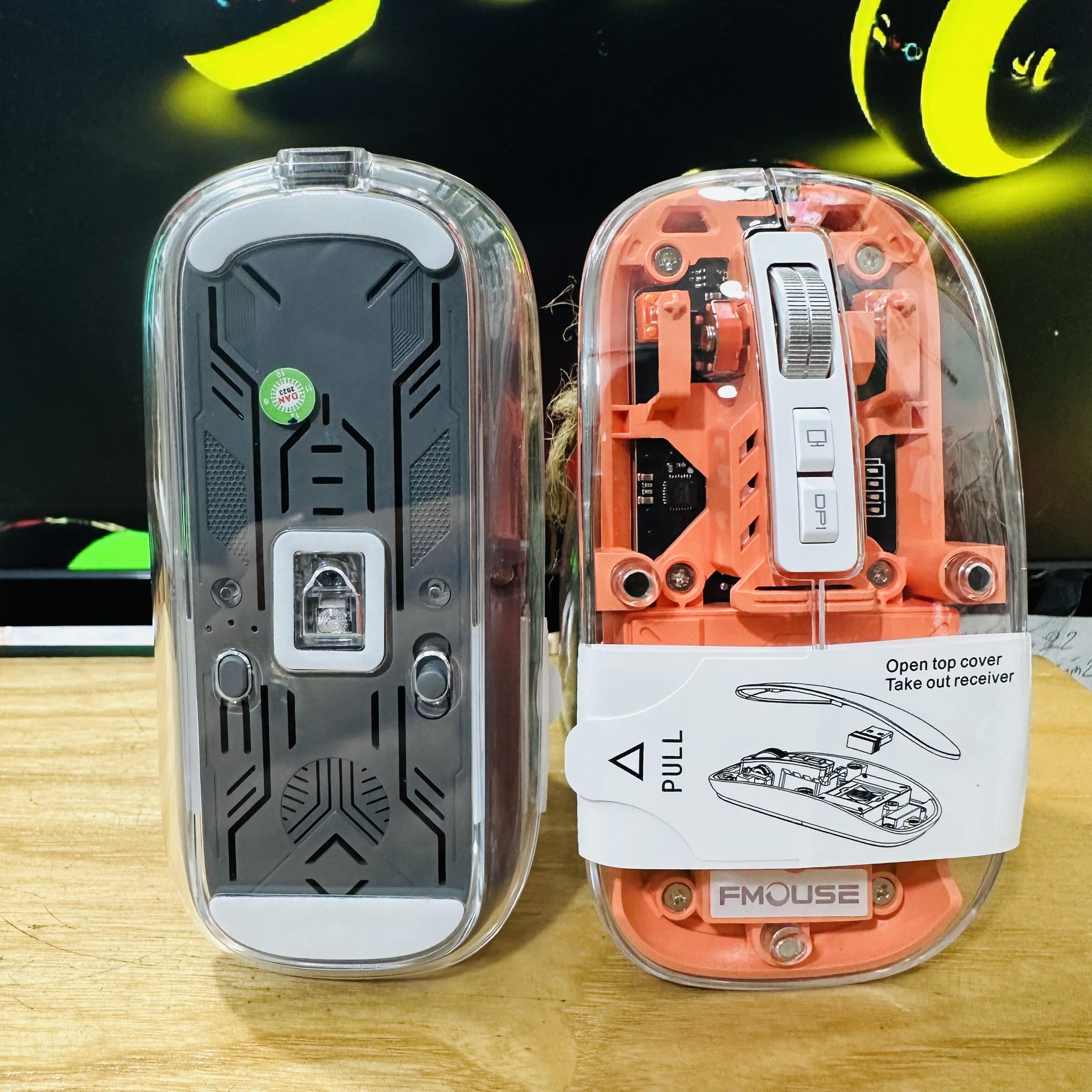 Chuột không dây FMOUSE M133 kết nối 3 thiết bị Bluetooth và USB 2.4G bộ sạc