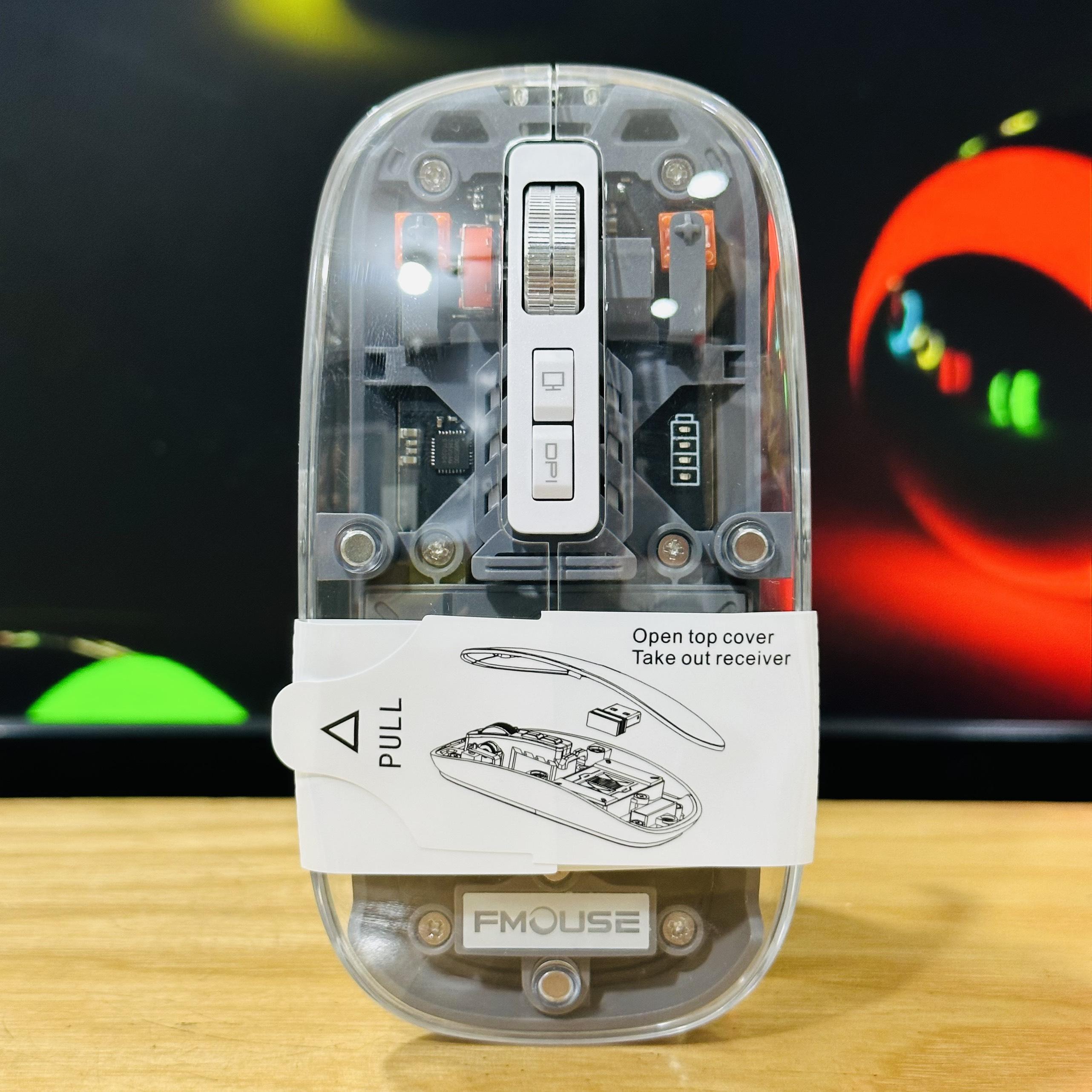 Chuột không dây FMOUSE M133 kết nối 3 thiết bị Bluetooth và USB 2.4G bộ sạc