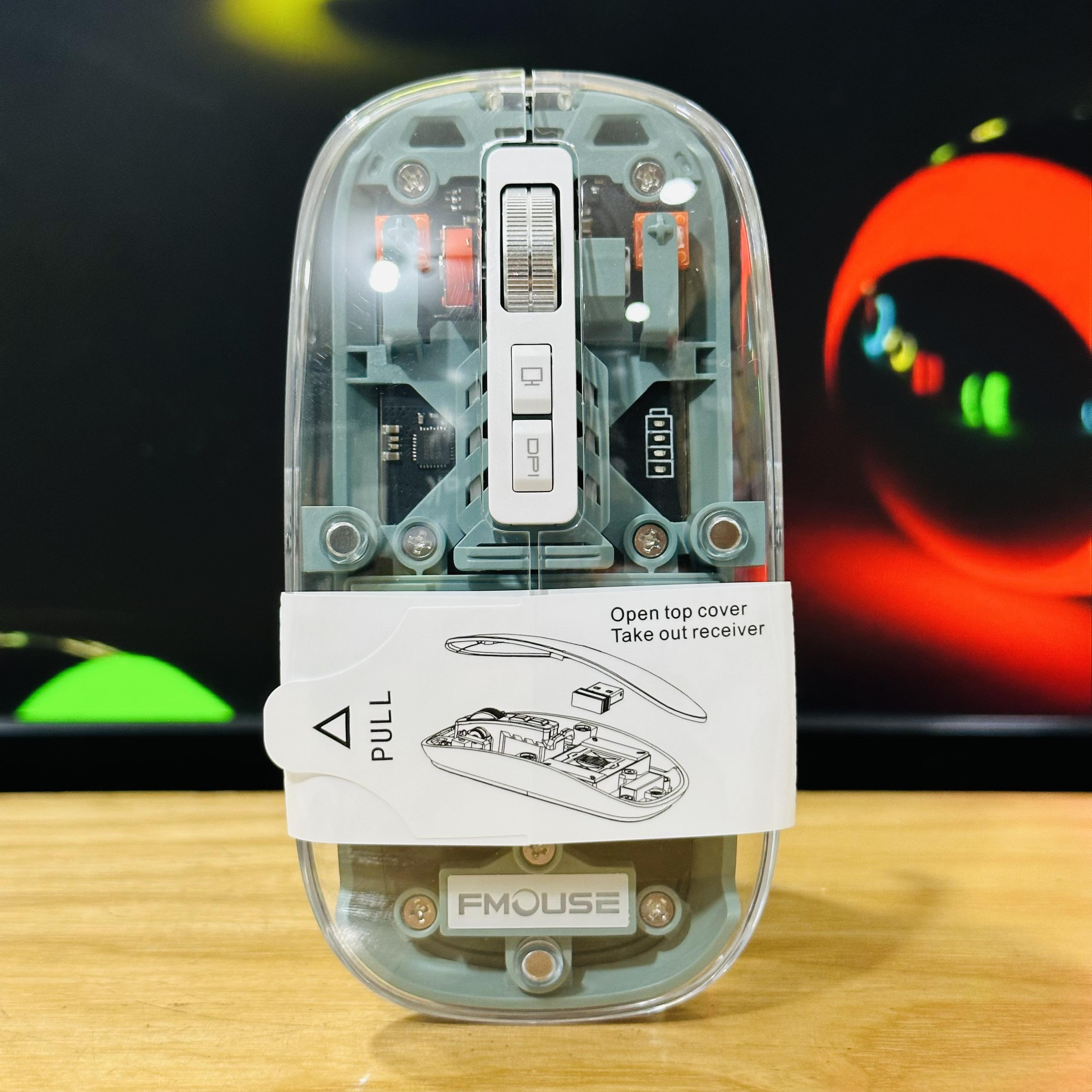 Chuột không dây FMOUSE M133 kết nối 3 thiết bị Bluetooth và USB 2.4G bộ sạc