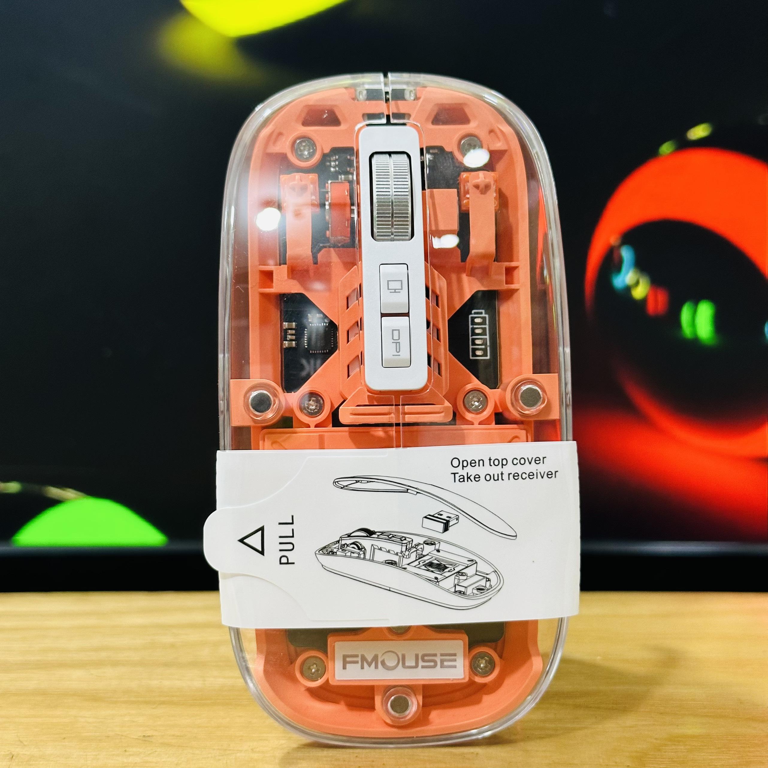 Chuột không dây FMOUSE M133 kết nối 3 thiết bị Bluetooth và USB 2.4G bộ sạc