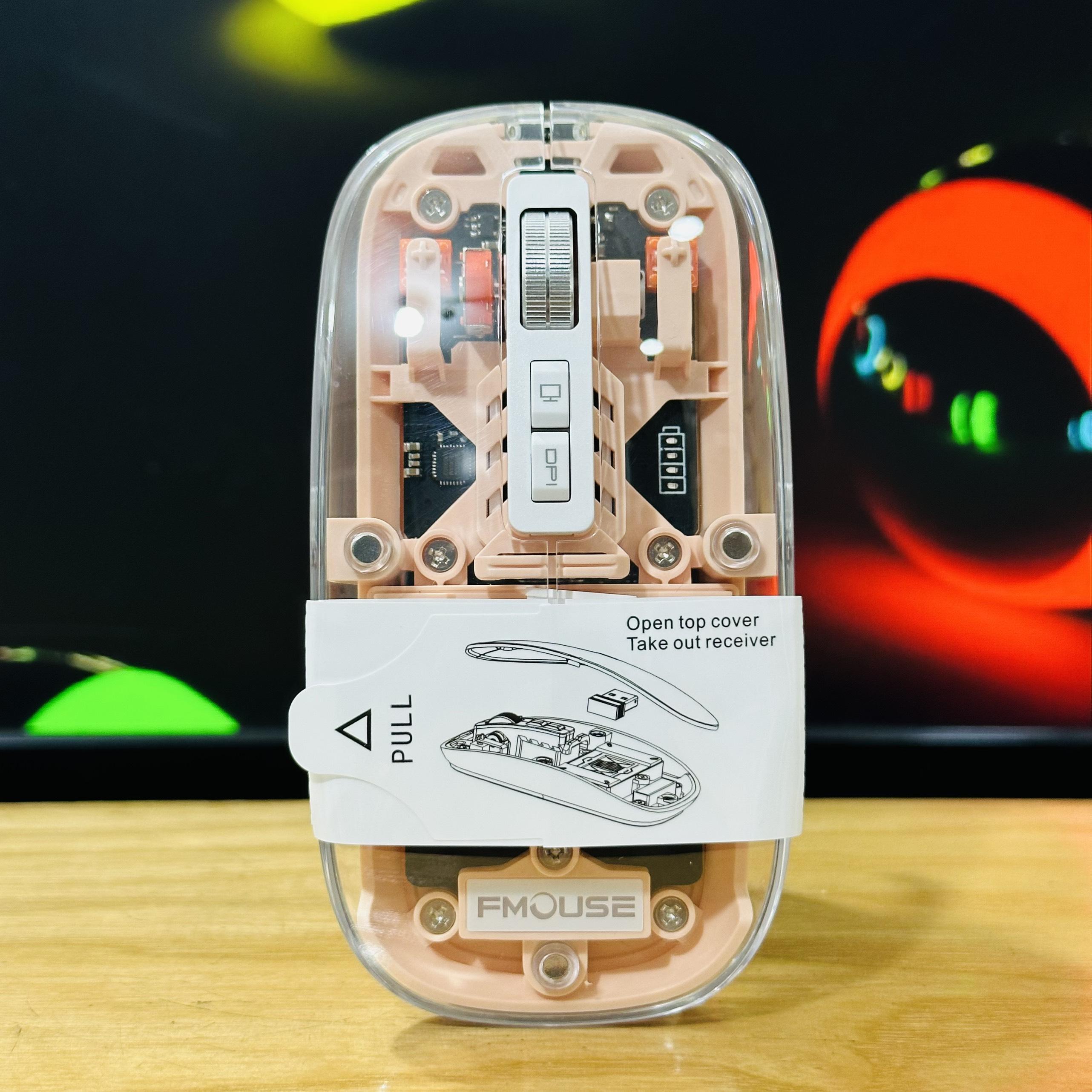 Chuột không dây FMOUSE M133 kết nối 3 thiết bị Bluetooth và USB 2.4G bộ sạc