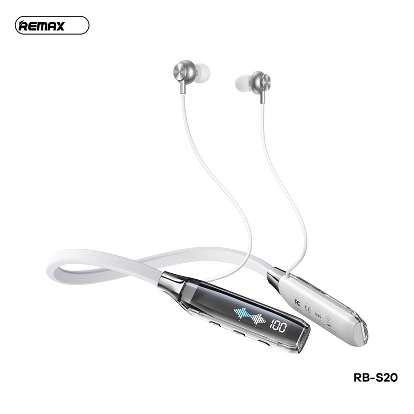 Tai nghe bluetooth thể thao Remax RB-S20 , Pin dùng 80H, Hỗ trợ thẻ nhớ