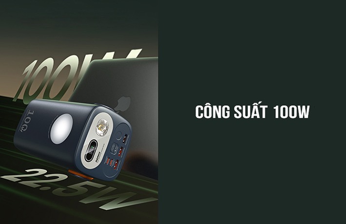 Pin sạc dự phòng 100w REMAX RPP 100 60000 MAH sạc LAPTOP , điện thoại đèn led