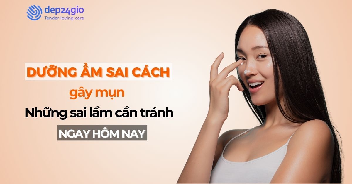 Dưỡng ẩm sai cách gây mụn: Những sai lầm cần tránh ngay hôm nay