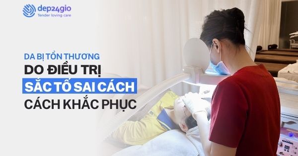 Da bị tổn thương do điều trị sắc tố sai cách: Cách khắc phục
