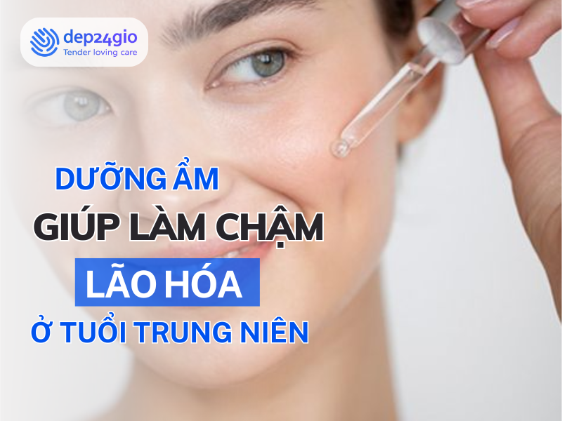 Dưỡng ẩm giúp làm chậm lão hóa ở tuổi trung niên
