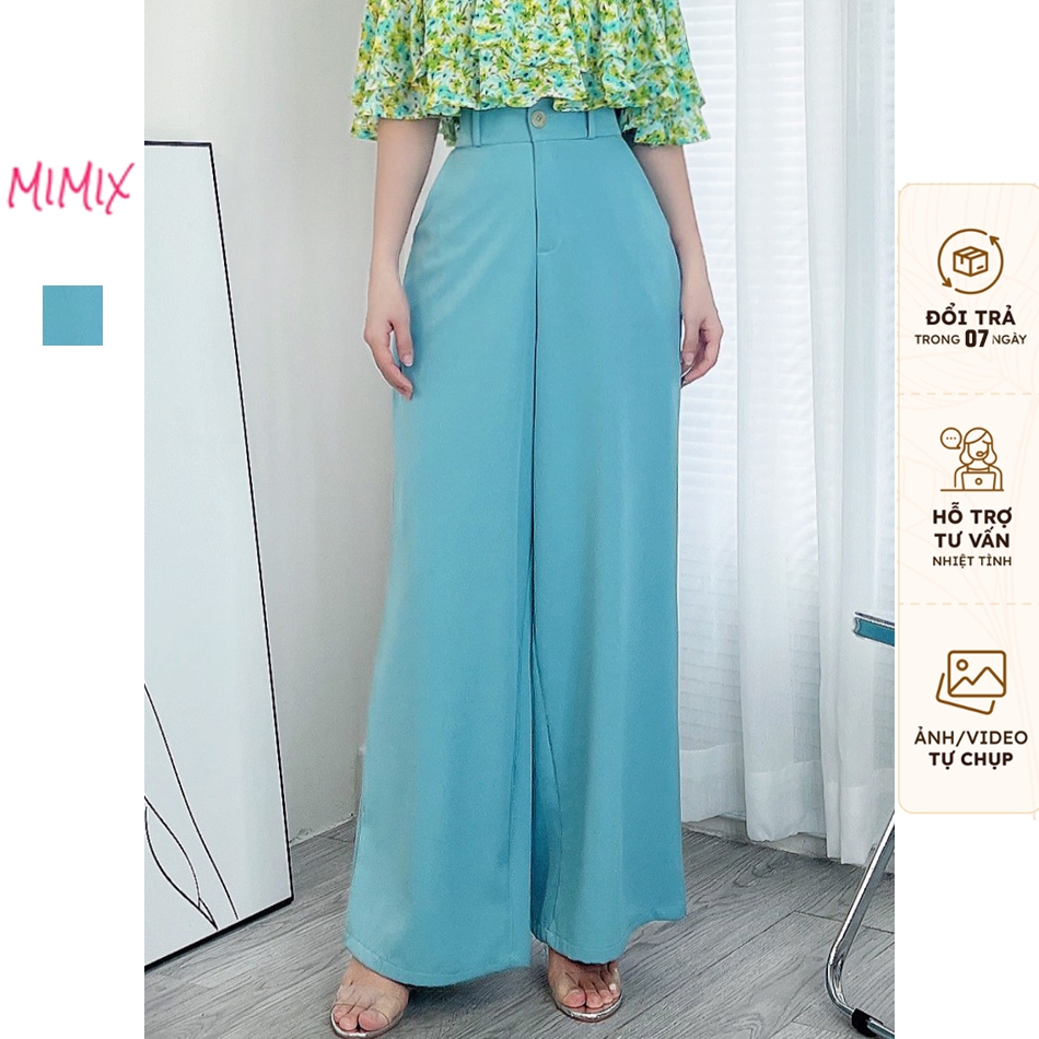 Quần ống suông MIMIX cạp cao dáng suông dài đứng form AQ2170