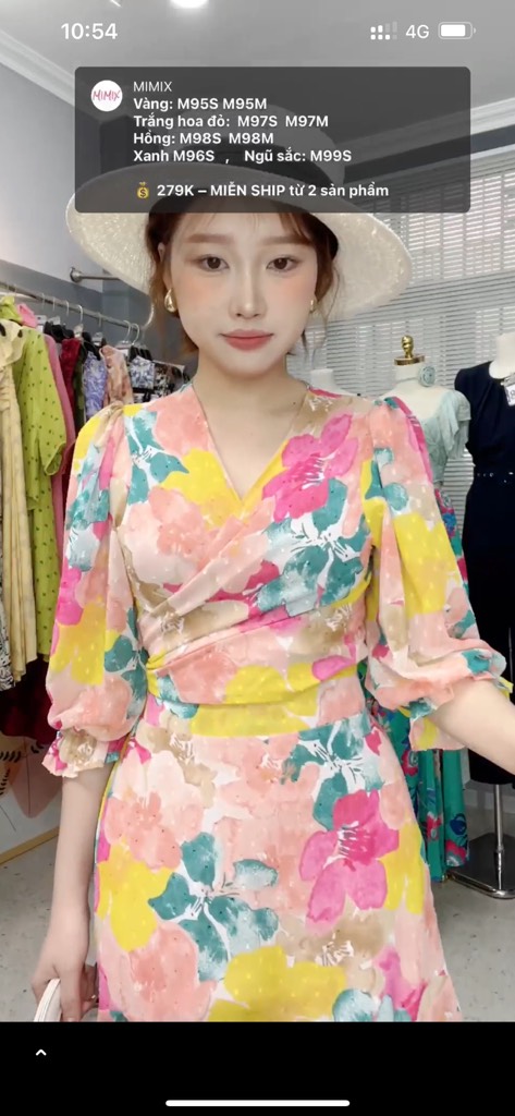 Set Váy Hoa Áo Đắp Chéo Mix Chân Váy Dáng Dài Xòe Đi Biển MIMIX - FC6