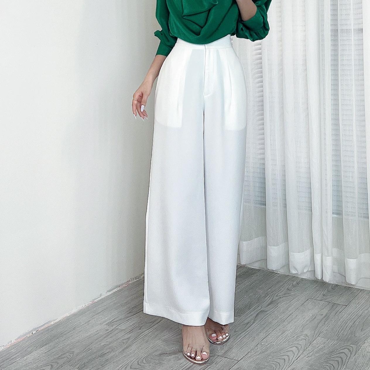 Quần Suông Dáng Dài Có Nút Cài Đi Làm Đi Chơi Đi Tiệc MIMIX - CW1