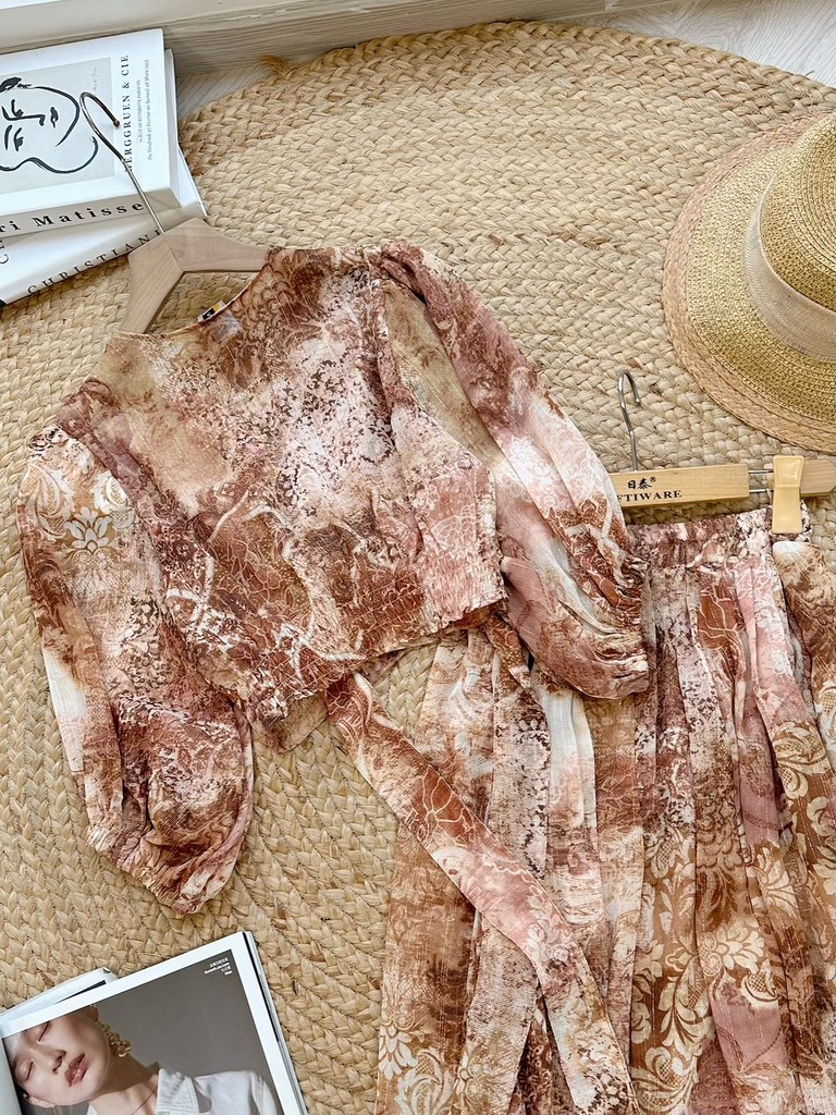 FQ4 - Set Áo Đắp Chéo Mix CV Xòe MIMIX