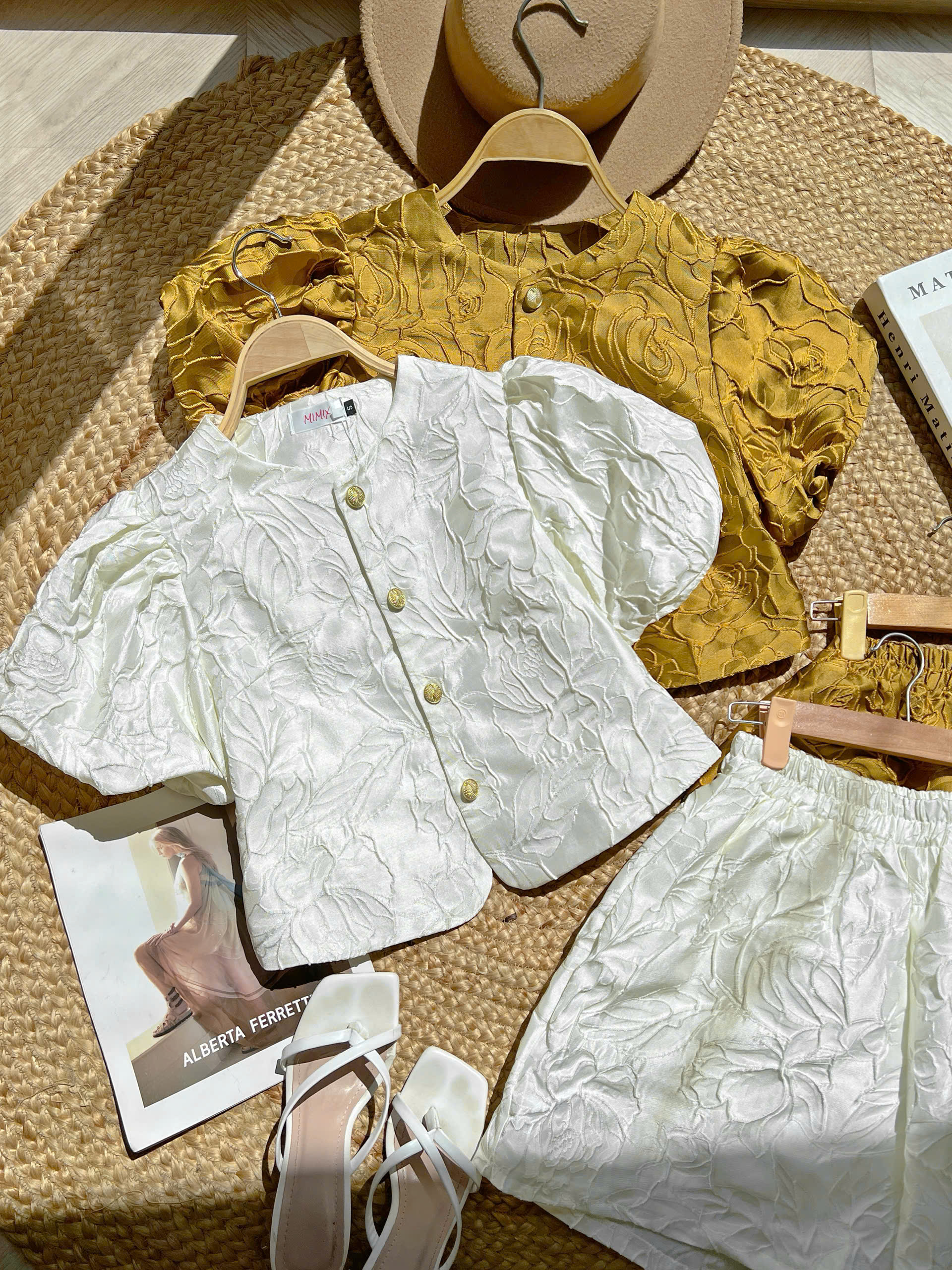FQ0 - Set Short Taffeta Tay Bí