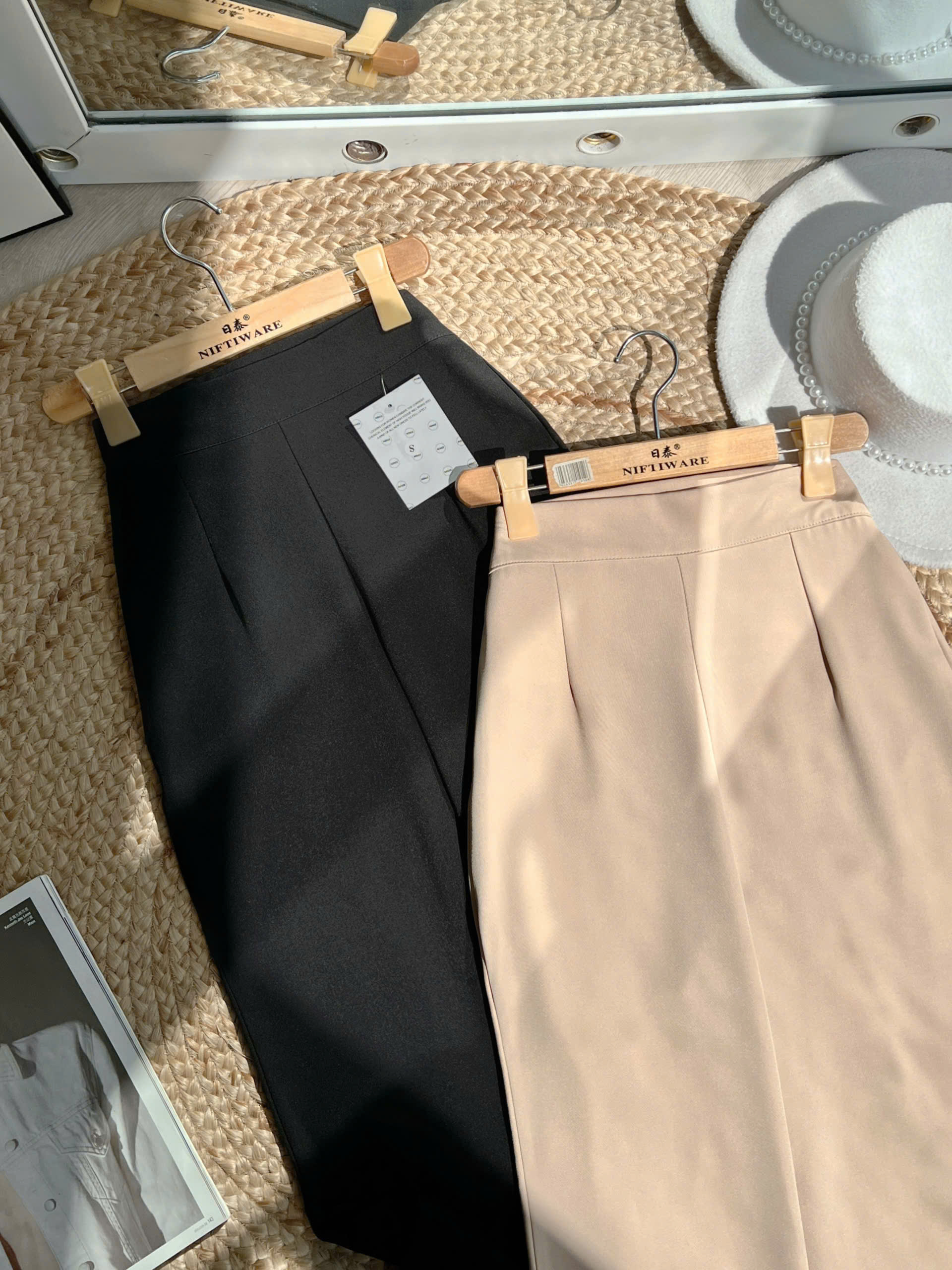 FR3-Quần Trơn Nữ Ống Rộng Đi Làm MIMIX