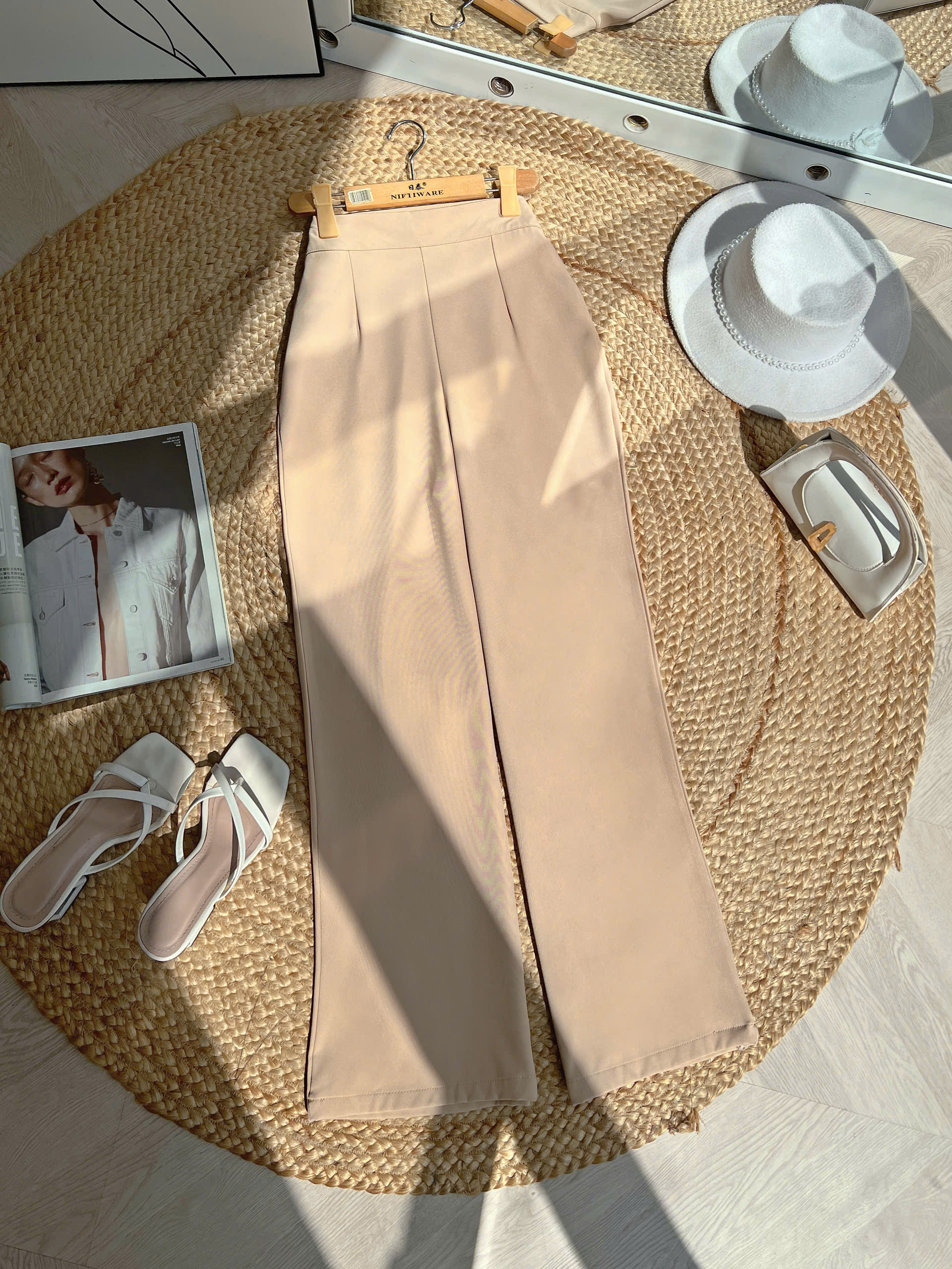 FR3-Quần Trơn Nữ Ống Rộng Đi Làm MIMIX