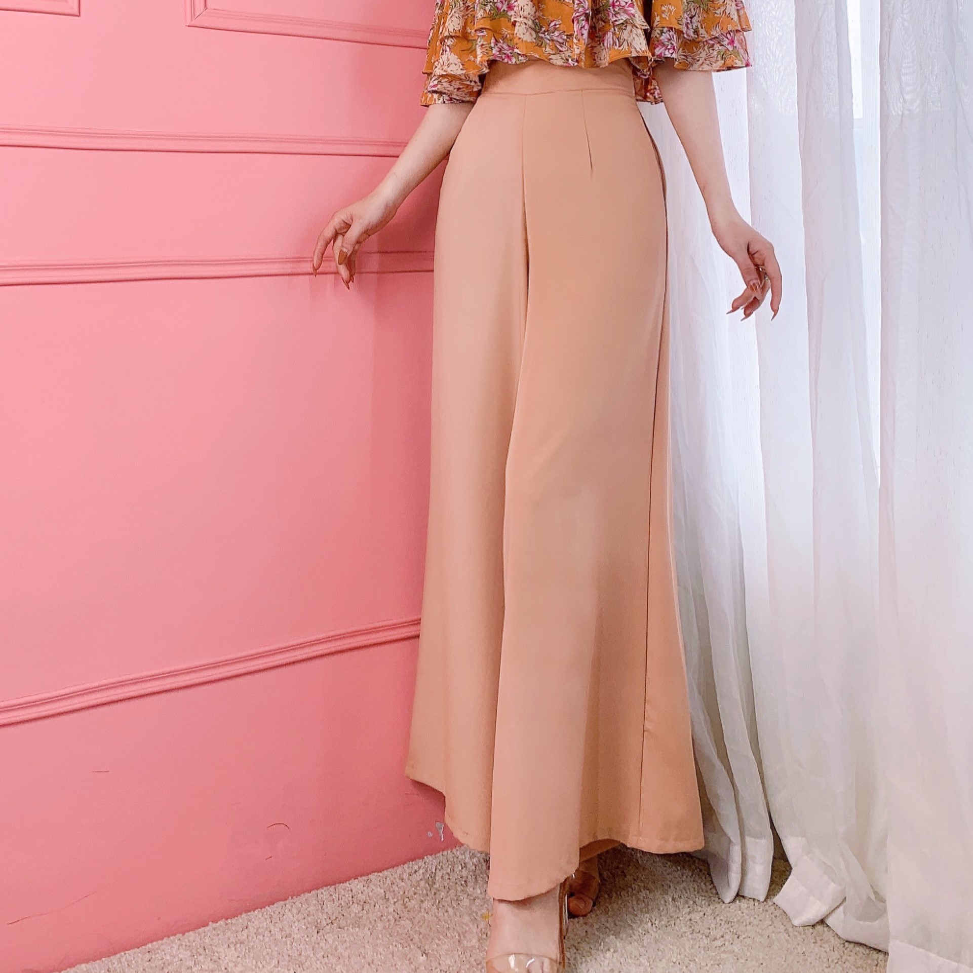 Quần Tây Ống Rộng Dáng Dài Đi Làm Đi Chơi Chất Luạ Chéo MIMIX - BD0