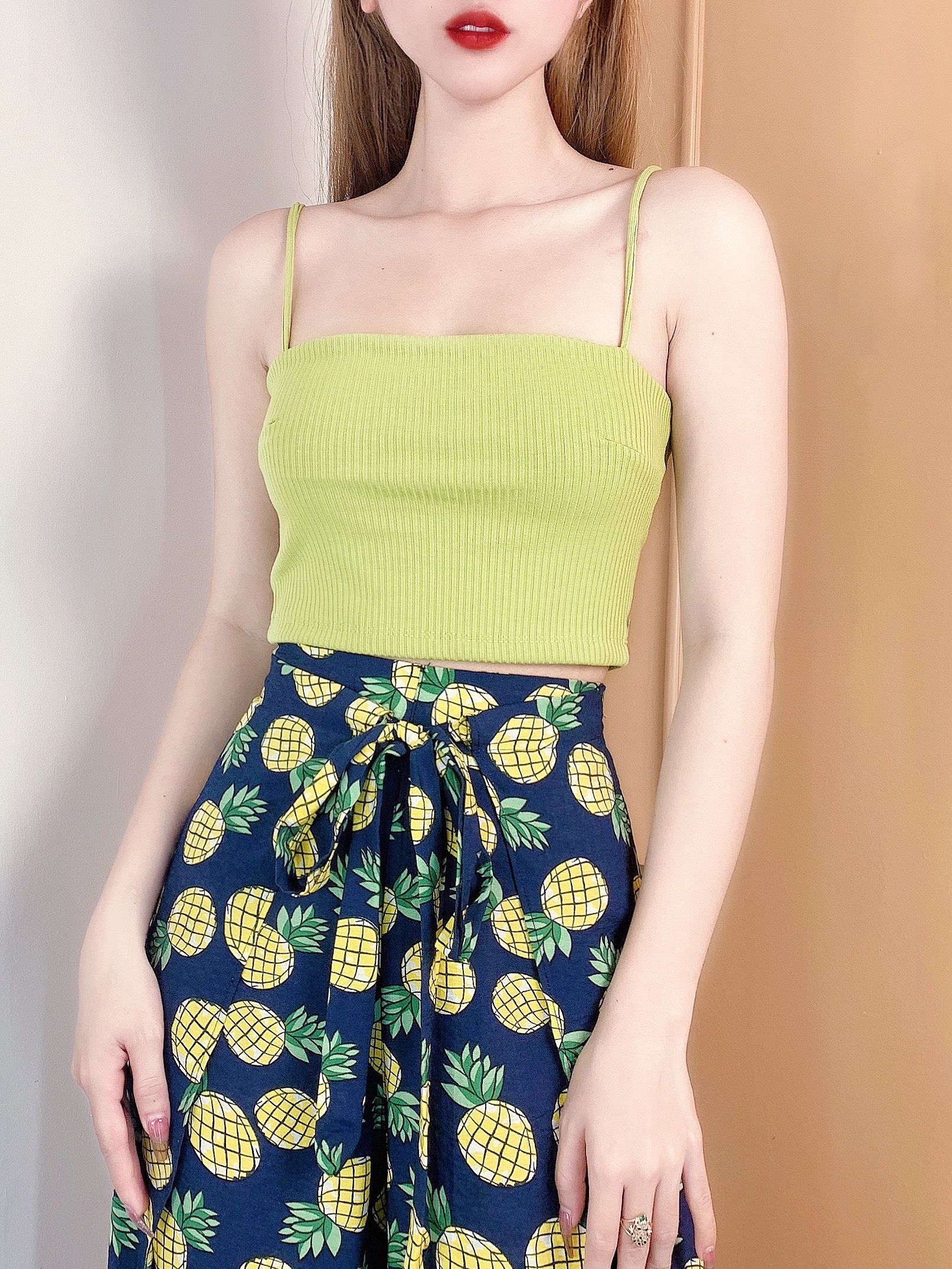 Áo 2 Dây Croptop Chất Thun Gân Đi Chơi Đi Biển MIMIX - CA0