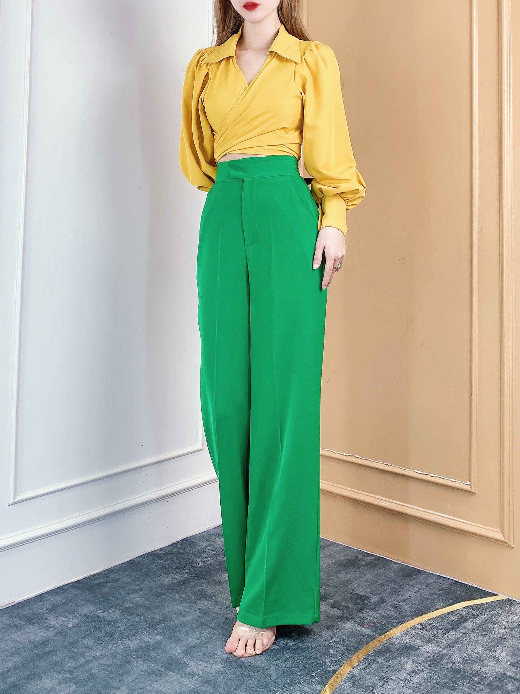 Quần Tây Dáng Dài Ống Suông Chất Siêu Len Hàn Đi Làm Đi Chơi MIMIX - CA4