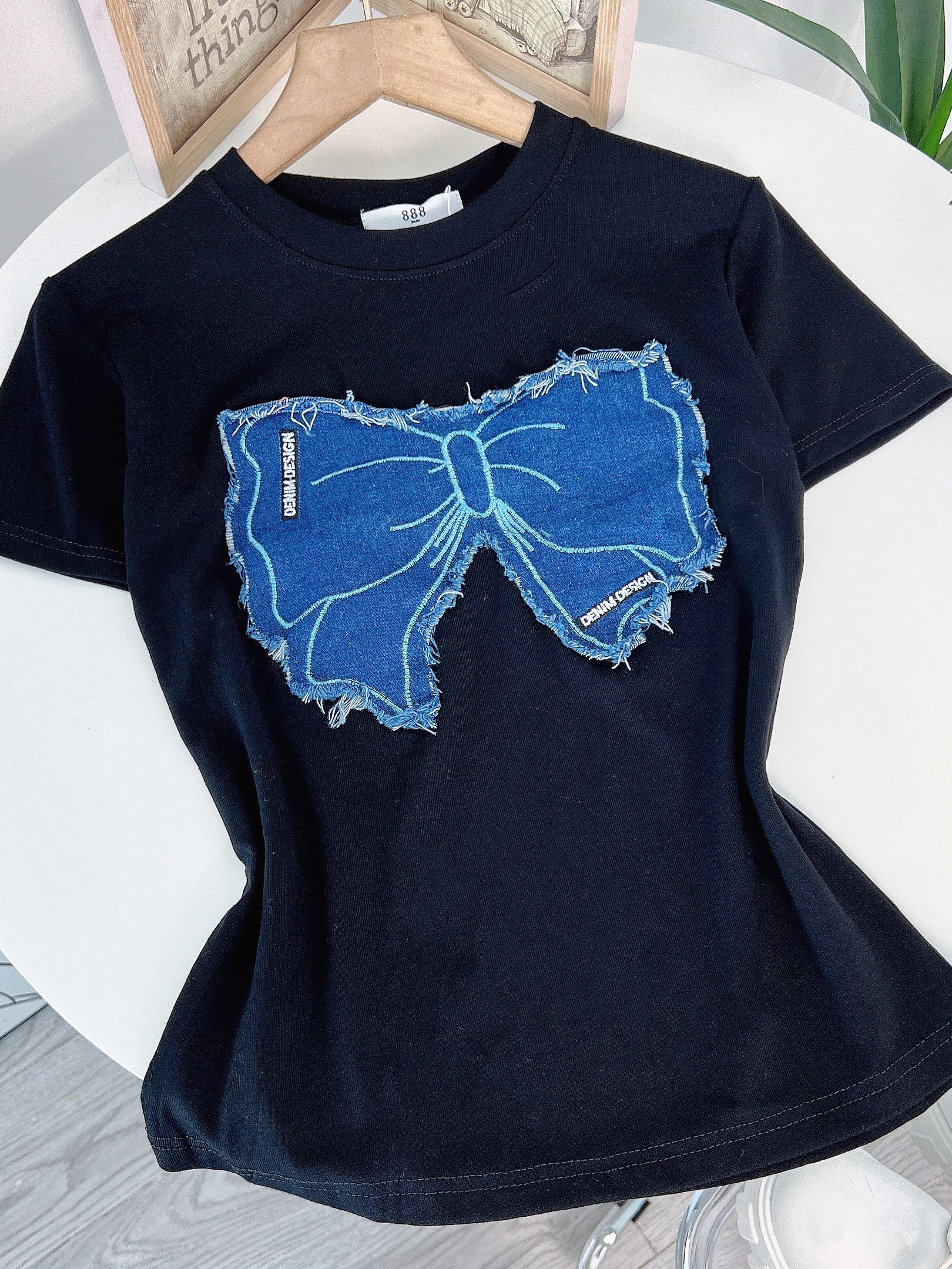 Áo Thun Baby Tee Cổ Tròn Tay Ngắn Họa Tiết Nơ Chất Thun Cotton Đi Du Lịch MIMIX - DN4