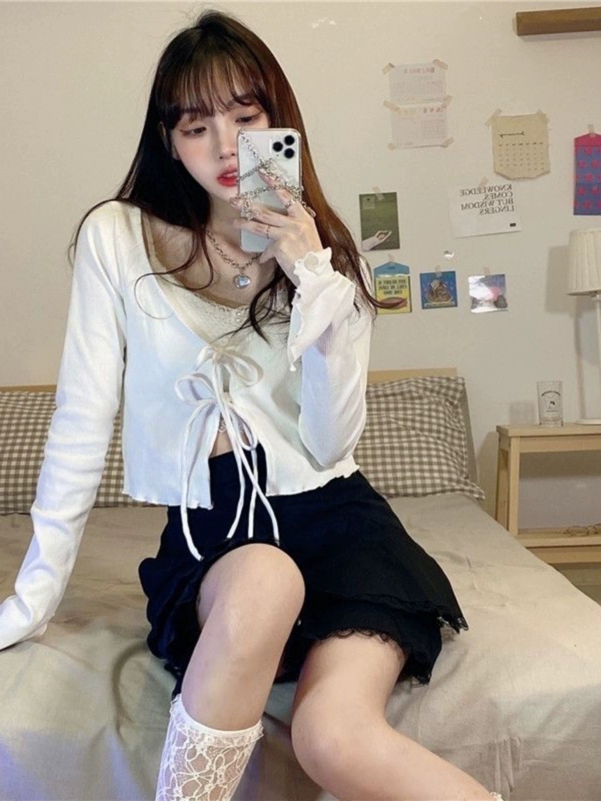 Áo Khoác Nữ Mimix Tay Dài Phối Dây Đôi Chất Thun Gân Đi Tiệc Đi Biển MIMIX - DO3