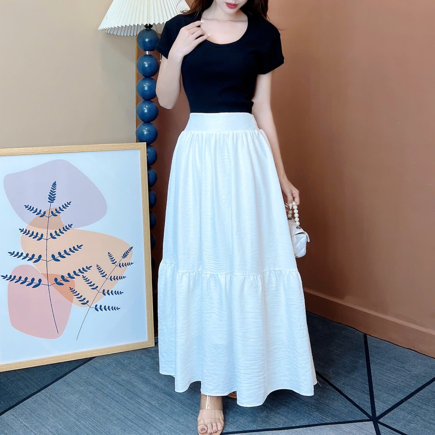 Áo Thun Nữ Len Tăm Cổ Tròn Tay Ngắn Chất Thun Borip Thỏ Quảng Châu Đi Du Lịch MIMIX - EH7