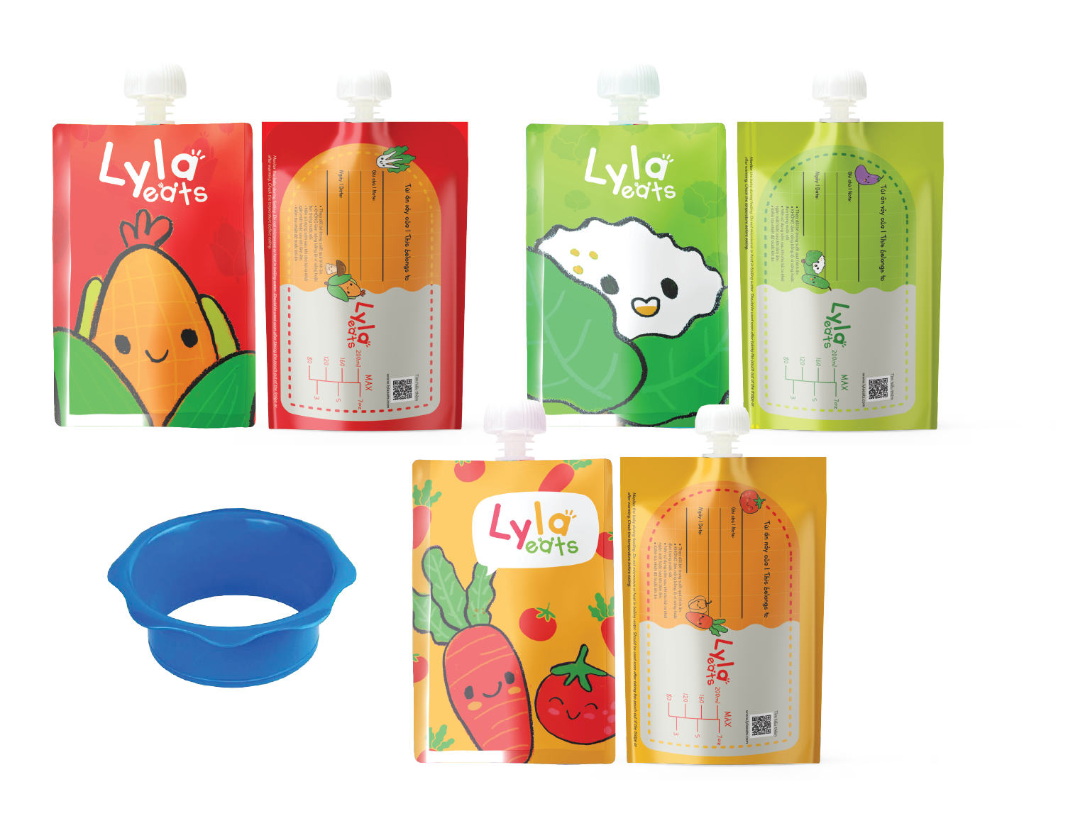 Set 6 Túi Trữ Đồ Ăn Dặm Tái Sử Dụng